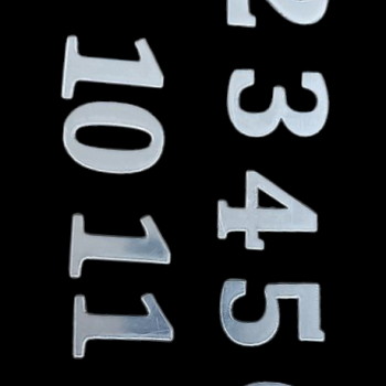 Divar Saatı Rəqəmləri 3 Sm Gümüşü Rəng 