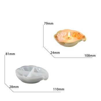 Epoksi Və Daş Tozu Üçün Tealight Dekorasyon Şamlıq Boşqab Silikon Qəlibi