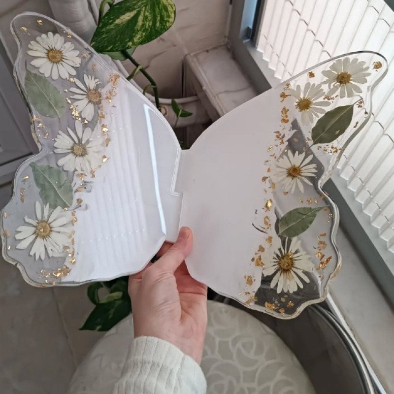 Epoksi Silikon Qəlib Qurani Kərim Üçün Kəpənək Model Rəhil Qəlibi 2 Ədədli