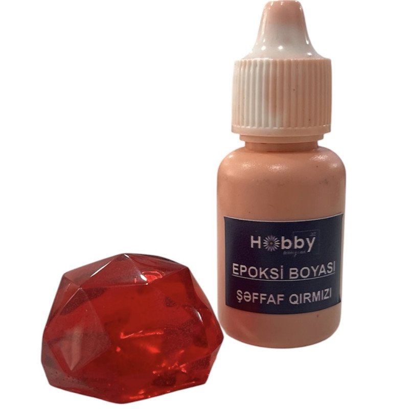 Epoksi Boyası Maye Qırmızı (Şəffaf) - 20 ml