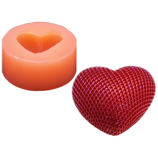 Silikon Qəlib Naxışlı Ürək Şam Qəlibi 4.5x2.5 CM Silikon Qəlib Naxışlı Ürək Şam Qəlibi 4.5x2.5 CM
