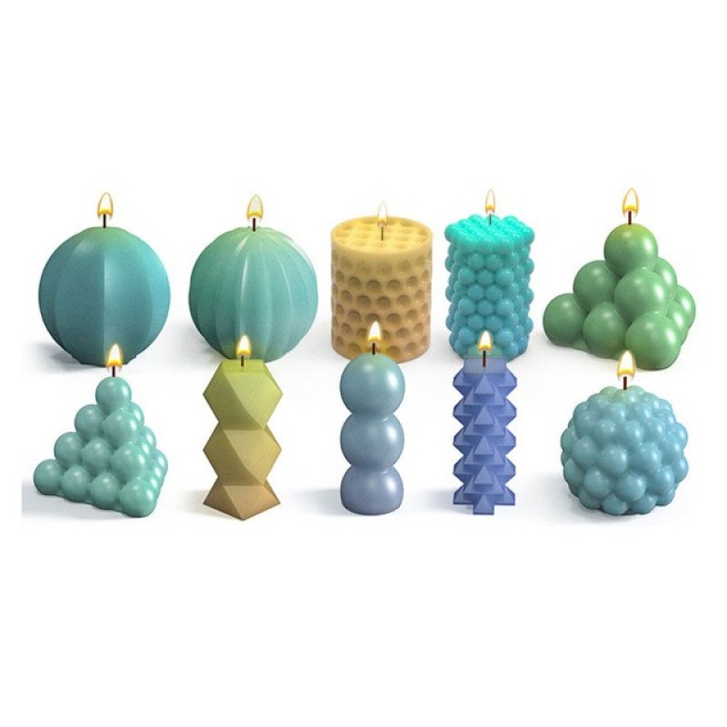 Epoksi Silikon Daş Tozu Bubble Silindr Şam Qəlibi