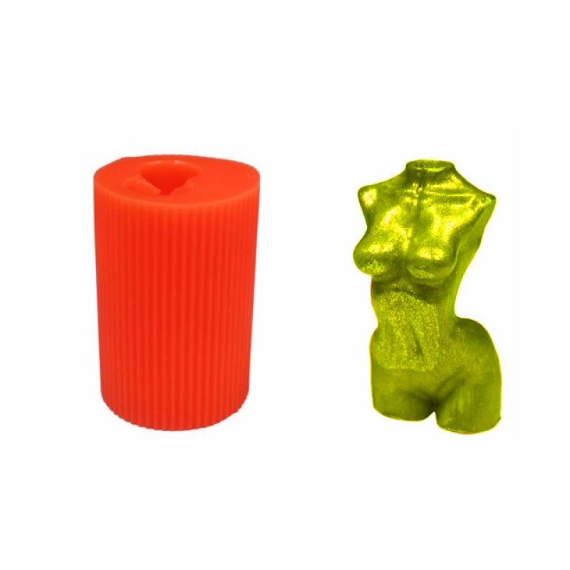Silikon Qəlib Qadın Bədən Fiqurlu Şam Qəlibi S102-2 8,5X4,5X3 CM   