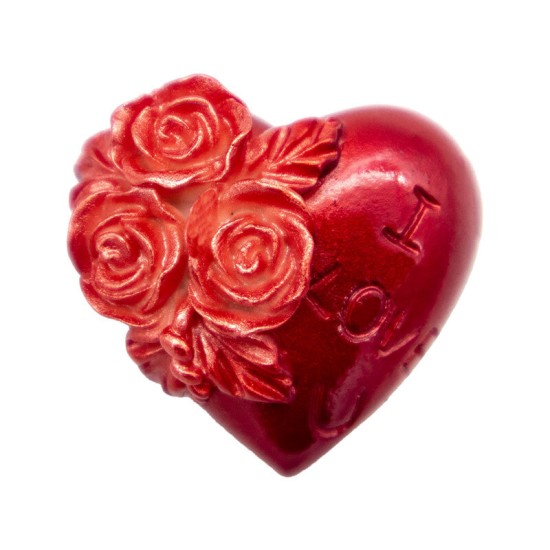 Silikon Qəlib Güllü Ürək İ LOVE YOU Yazılı Şam Qəlibi 5.5x5.5 CM Silikon Qəlib Güllü Ürək İ LOVE YOU Yazılı Şam Qəlibi 5.5x5.5 CM
