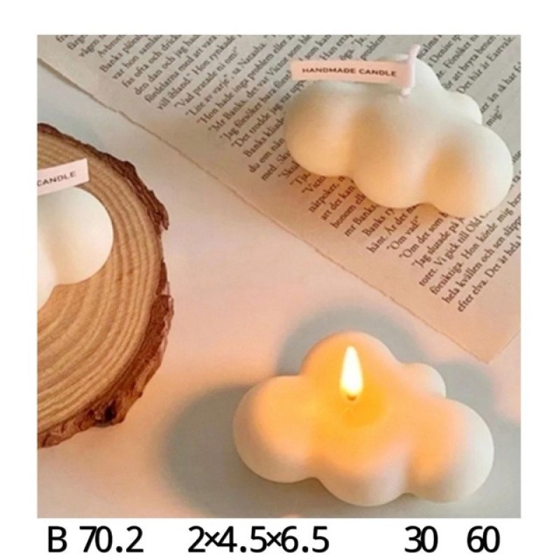 Silikon Qəlib Bulud Formalı Şam Qəlibi 