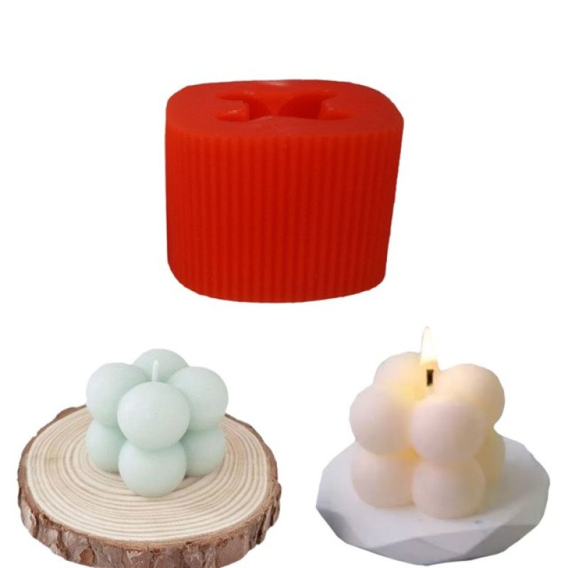 Silikon Qəlib Kiçik Bubble Şam Qəlibi 4x3.5 CM