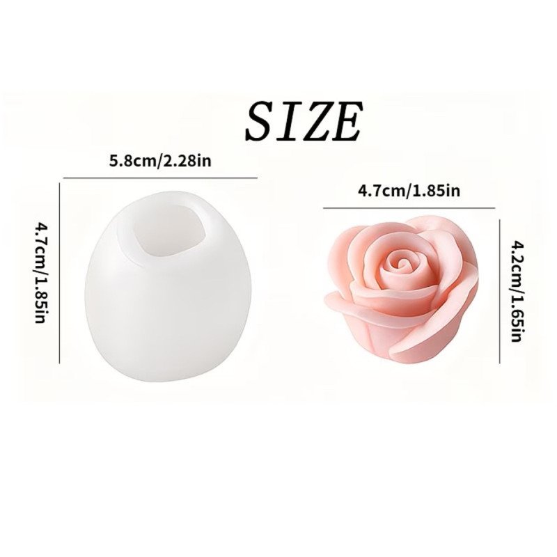 Silikon Gül Qönçəsi Qəlibi 4.7x4.2 sm
