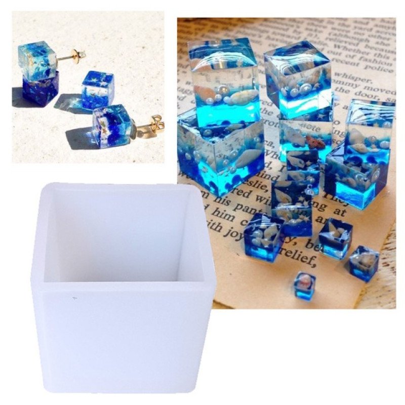 Epoksi Silikon Qəlib Kub Formalı Qəlib 5x5x5 Sm