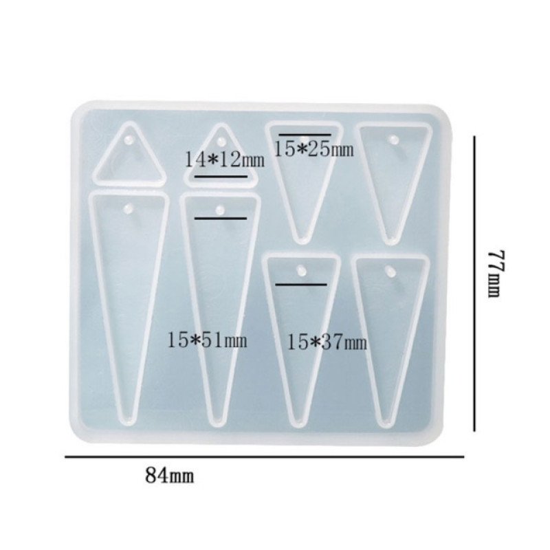 Epoksi Silikon Qəlib Üçbucaqlı Sırğa Və Boyunbağı Qəlibi