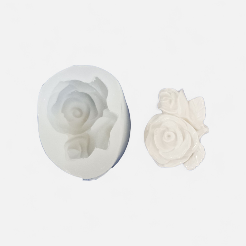 Silikon Qoşa Gül Qəlibi Model. G084