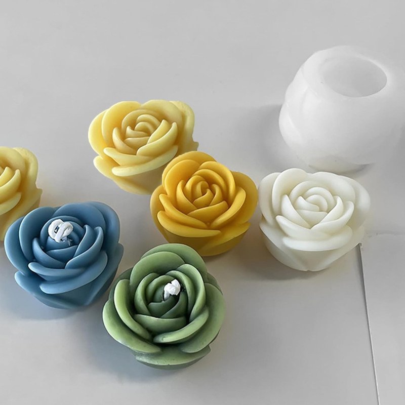 Silikon Orta Boy Gül Qəlibi 5x4 sm