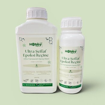 Epoksid Qatranı Ultra Şəffaf Ultra Sərt  2:1 Qarışım. 1.5 Kq Lıq Dəst
