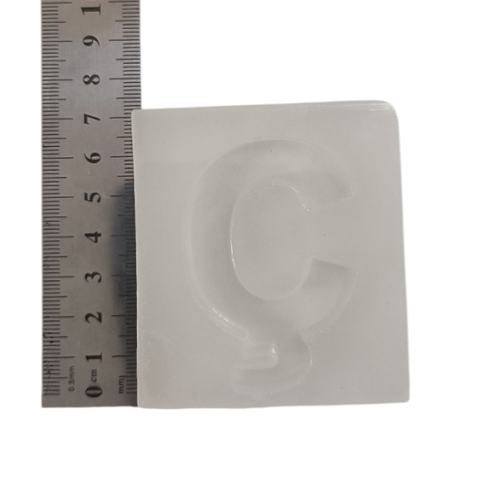 Epoksi Silikon Qəlib Tək Ç Hərfi Açarlıq Qəlibi 6x4.5 Sm Epoksi Silikon Qəlib Tək Ç Hərfi Açarlıq Qəlibi 6x4.5 Sm
