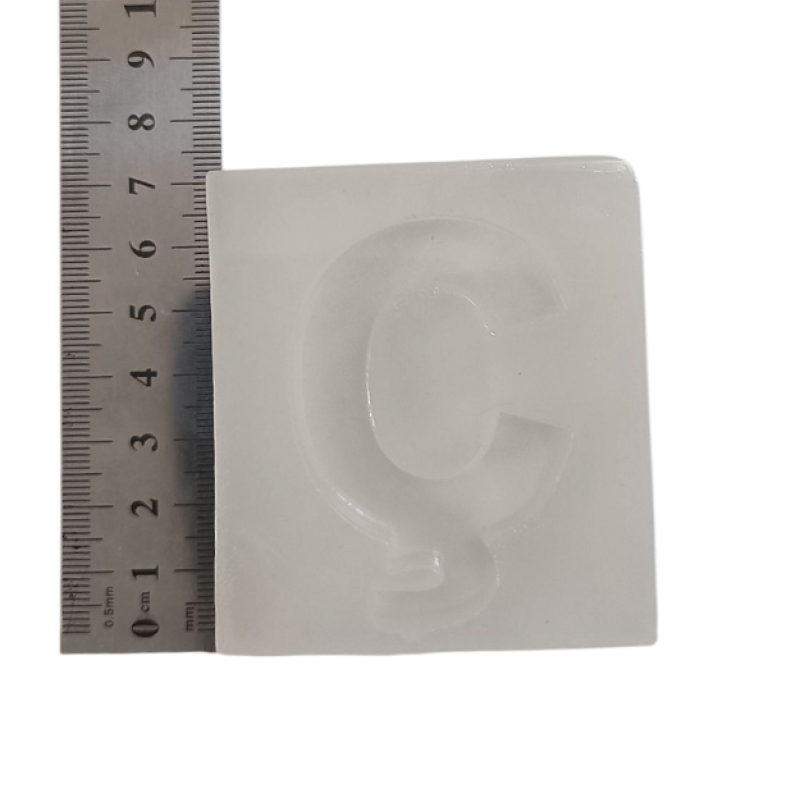 Epoksi Silikon Qəlib Tək Ç Hərfi Açarlıq Qəlibi 6x4.5 Sm