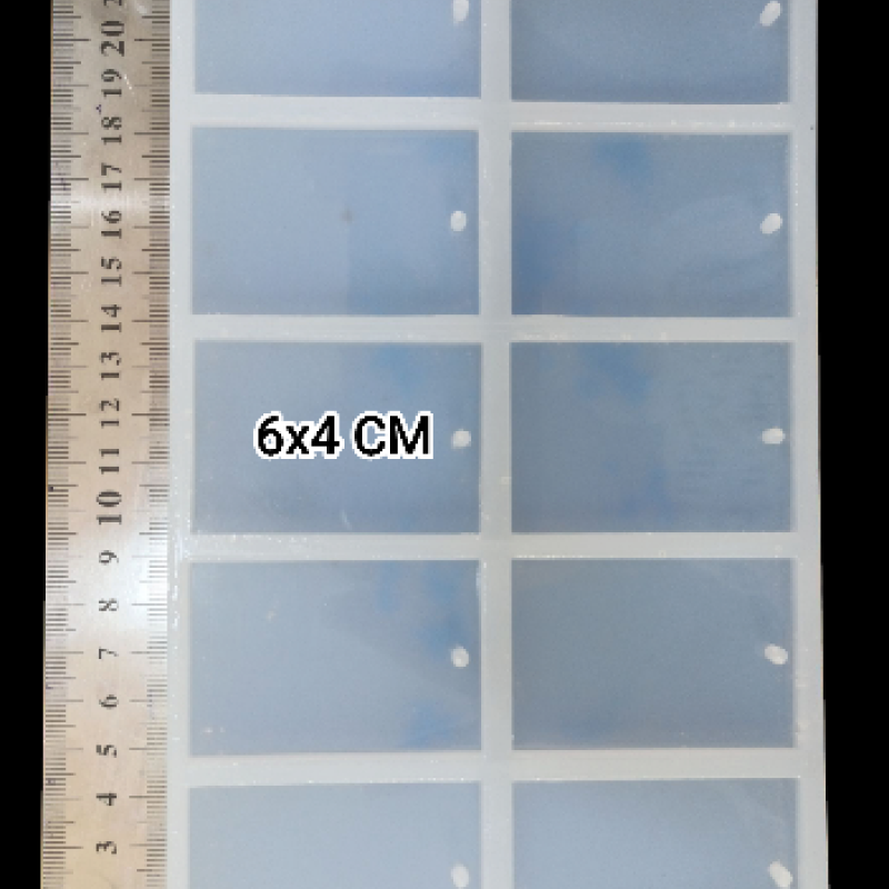 Epoksi Silikon Qəlib Dördkünc 10 Ədədli Qəlib 6x4 Sm