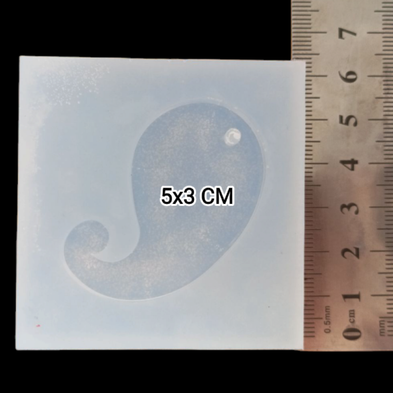 Epoksi Silikon Qəlib Buta Modeli Deşikli Açarlıq Qəlibi 5x3 Sm