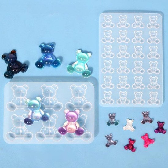 Epoksi Silikon Qəlib Haribo Kiçik Ayıcıq Qəlibi 24 Lü