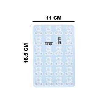 Epoksi Silikon Qəlib Haribo Kiçik Ayıcıq Qəlibi 24 Lü