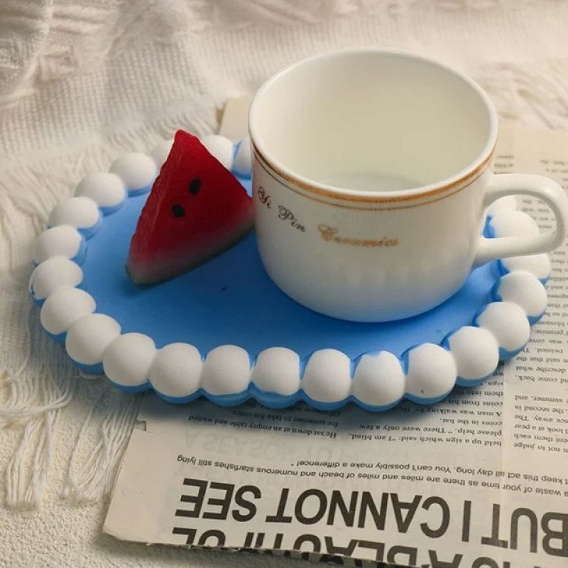 Epoksi Və Daş Tozu Silikon Qəlib Oval Fiqurlu Boşqab Qəlibi