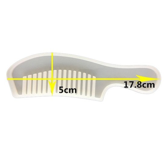 Epoksi Silikon Qəlib Sadə Daraq Qəlibi 17.8 CM