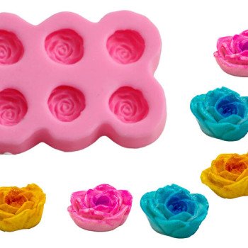 6 Ədədlik kiçik Gül Qəlibi 2x2 Sm