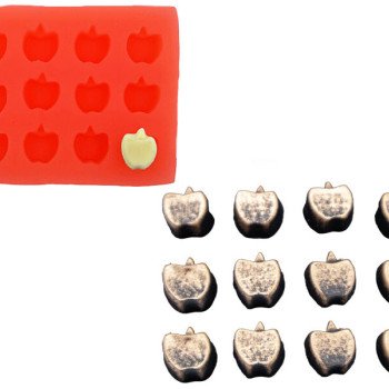 12 Ədədli Kiçik Alma Silikon Qəlib 1x1 Sm