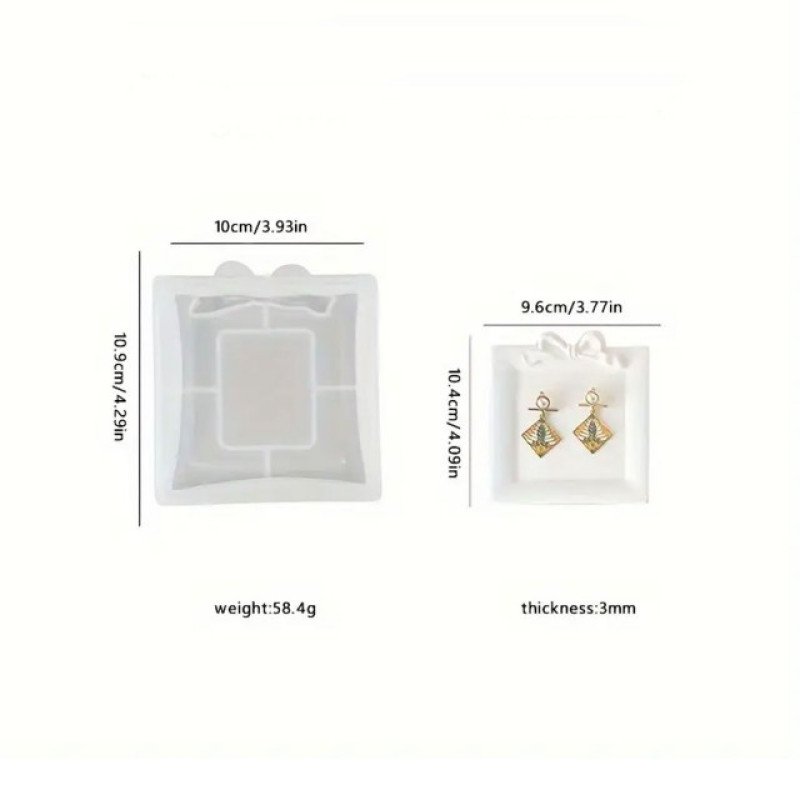 Epoksi Və Daş Tozu Bantikli Aksesuar Qabı Qəlibi