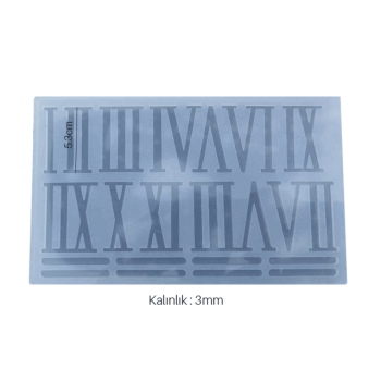 Epoksi Silikon Qəlib Saat Rəqəmləri Rum Dəst