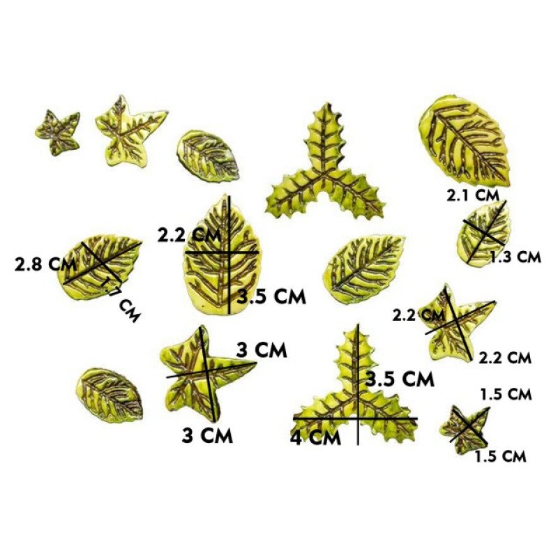 Silikon Qəlib 10 Ədədlik Kiçik Yarpaq Modelləri 
