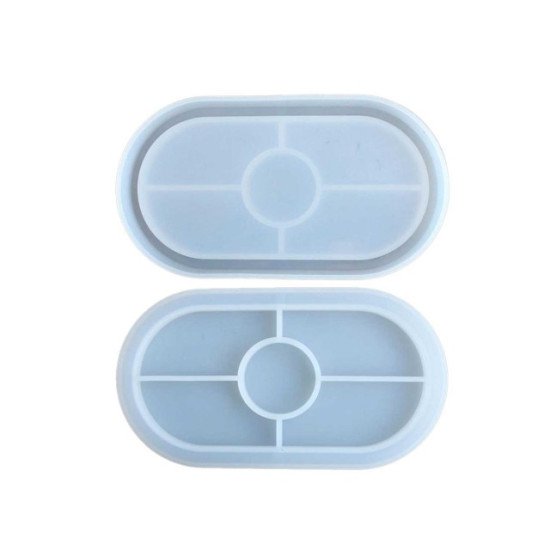 Epoksi Silikon Qəlib Oval Mini Tepsi Modeli 18 X 9,5 CM