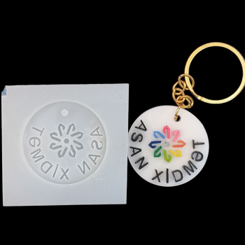 Epoksi Silikon Qəlib ASAN XİDMƏT Loqosu Açarlıq Qəlibi 4 SM