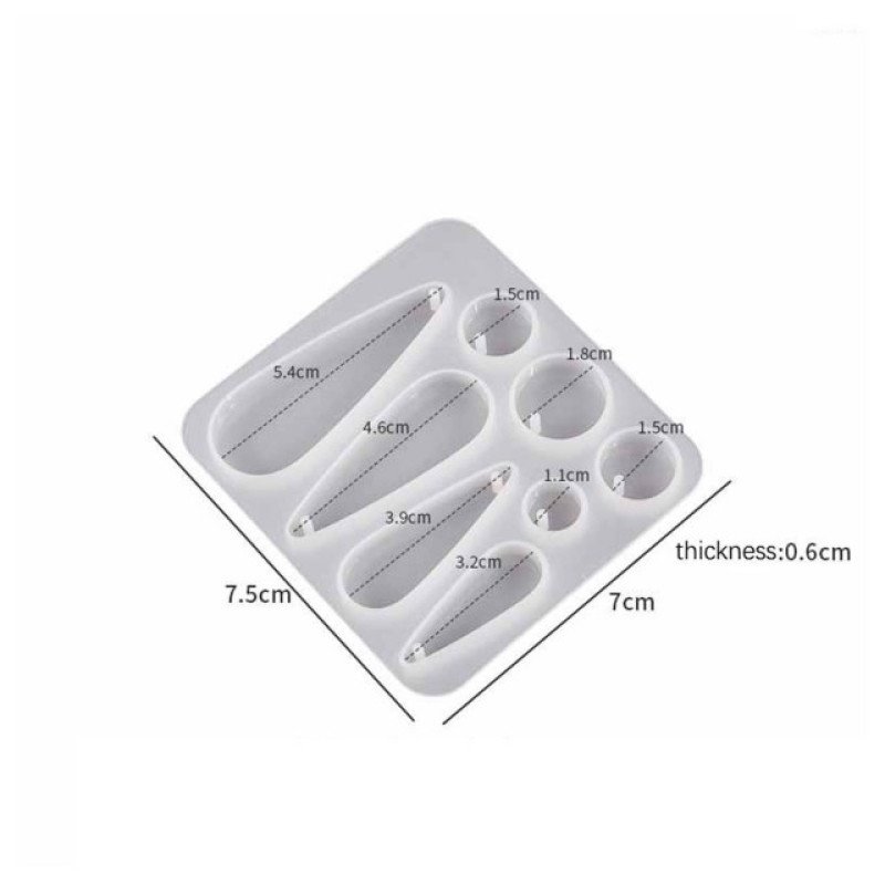 Epoksi Silikon Qəlib Çoxlu Damla Deşikli Boyunbağı Sırğa Qəlibi