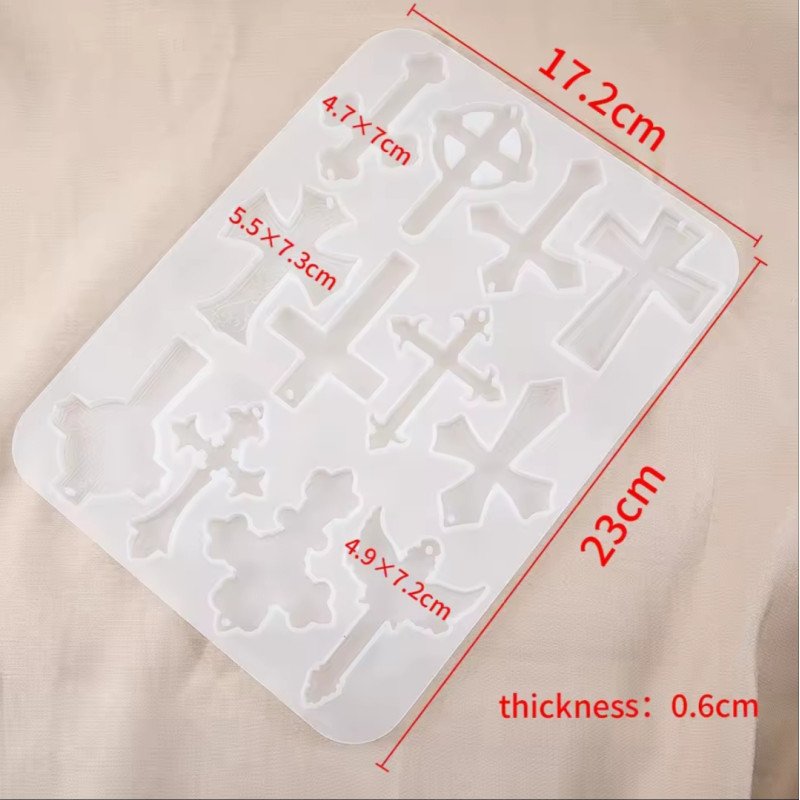 Epoksi Silikon Qəlib Qarışıq Xaç Qəlibi