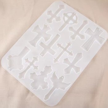 Epoksi Silikon Qəlib Qarışıq Xaç Qəlibi