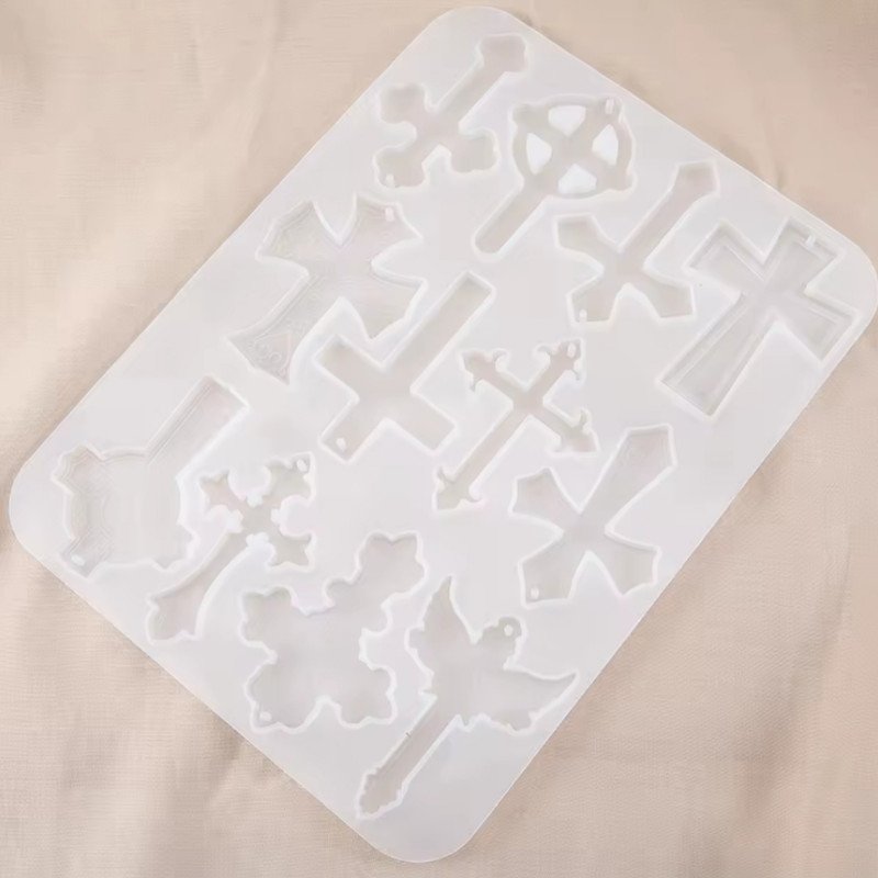 Epoksi Silikon Qəlib Qarışıq Xaç Qəlibi