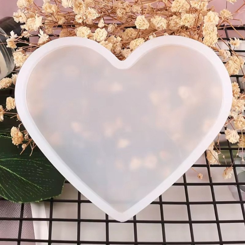Epoksi Silikon Qəlib Ürək Altlıq Və Foto Qəlibi 15x15 CM