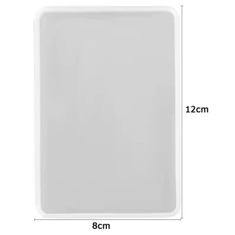 Epoksi Silikon Qəlib Düzbucaqlı Kiçik Şəkil Çərçivəsi Qəlibi 12x8 CM