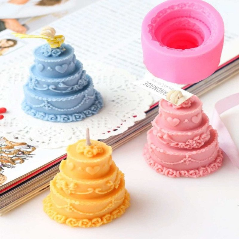 Silikon Qəlib 3 Qatlı Tort Şam Qəlibi M14-3