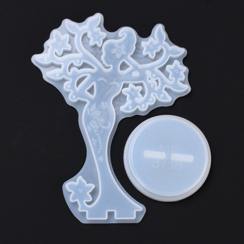 Epoksi Silikon Qəlib Aksesuar Asqılığı Çiçəkli Qız Modeli