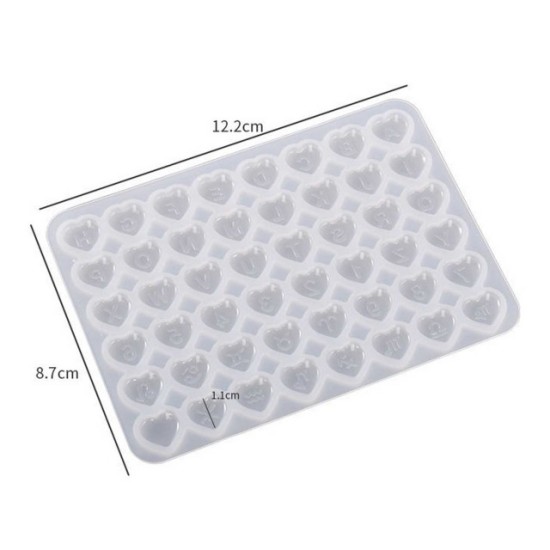 Epoksi Silikon Qəlib 2 (İki) Sancaqlı Çox Ürək Qolbaq Boyunbağı Halqalı Dekorasiya Qəlibi 1.1 CM Epoksi Silikon Qəlib 2 (İki) Sancaqlı Çox Ürək Qolbaq Boyunbağı Halqalı Dekorasiya Qəlibi 1.1 CM