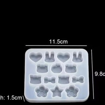 Epoksi Silikon Qəlib Sevimli Kiçik Aksesuarlar Qarışıq Qəlib