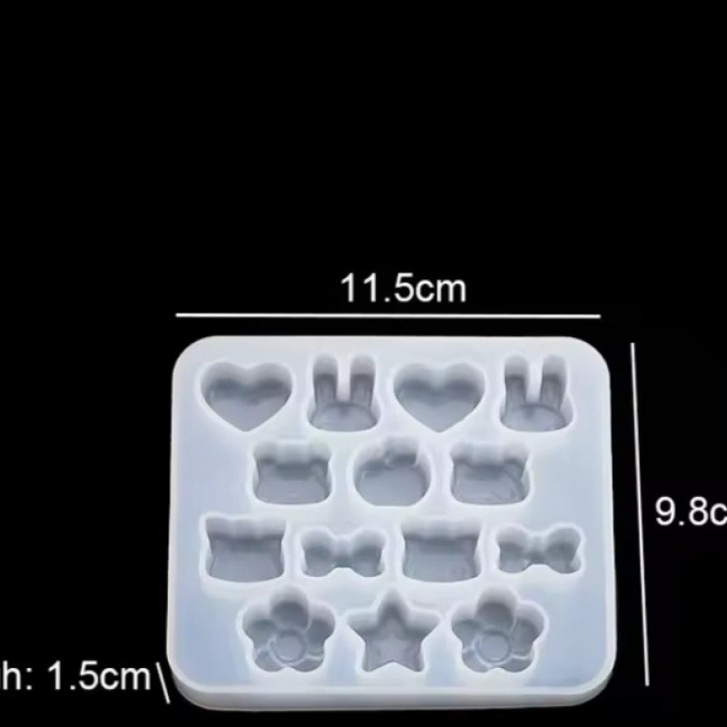 Epoksi Silikon Qəlib Sevimli Kiçik Aksesuarlar Qarışıq Qəlib