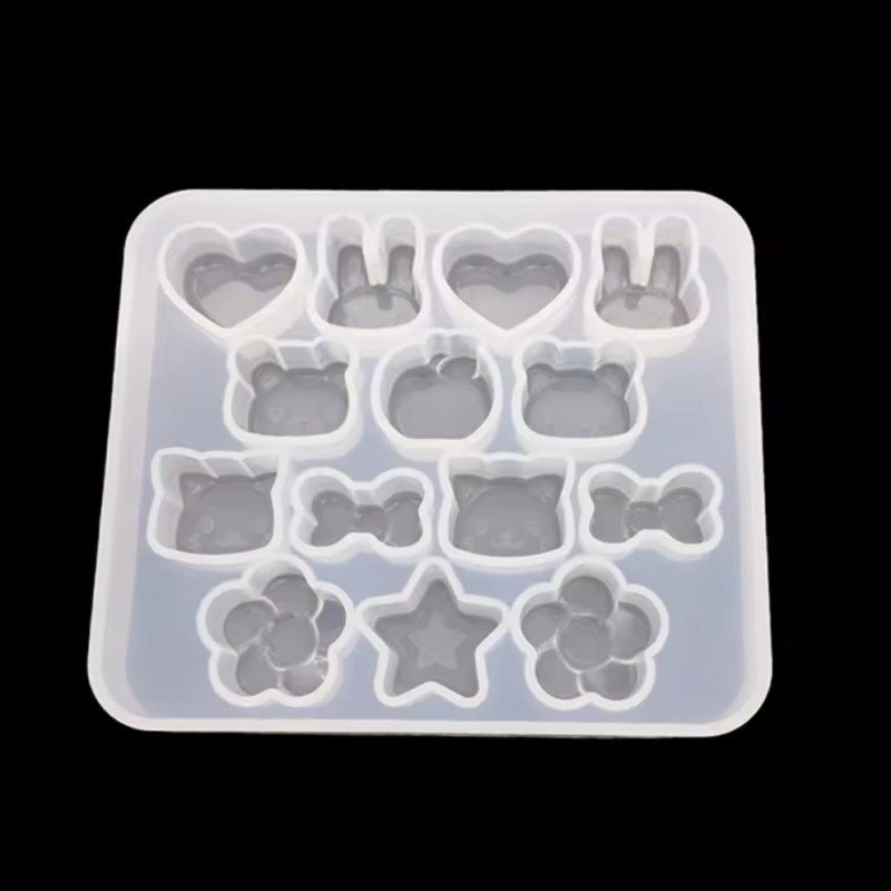 Epoksi Silikon Qəlib Sevimli Kiçik Aksesuarlar Qarışıq Qəlib