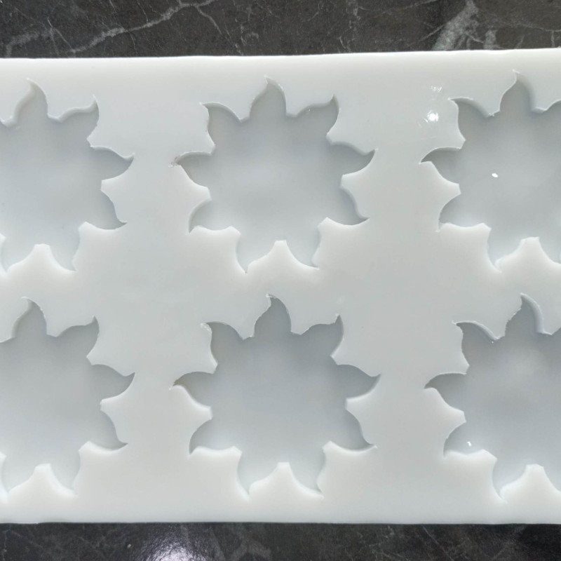 Epoksi Silikon Qəlib Günəş Maqnit Qləlibi 6x6x0.5 SM