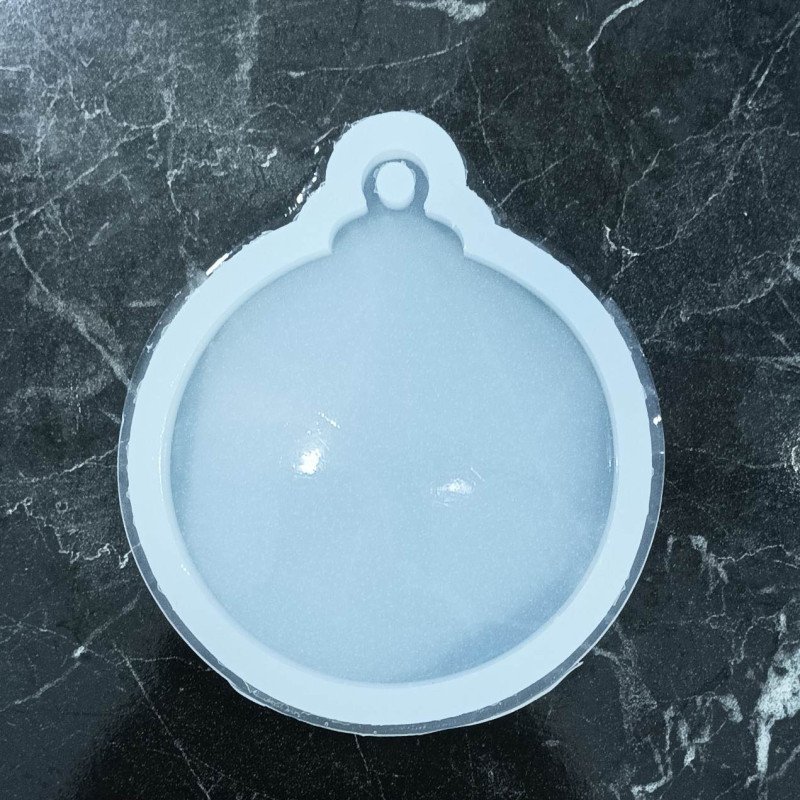 Epoksi Silikon Qəlib Yeni İl Dairəvi Bəzək Qəlibi 8x8 SM