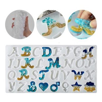 Epoksi Silikon Qəlib Böyük Hərf Qəlibi Əl Yazısı Modeli İngilis Əlifbası