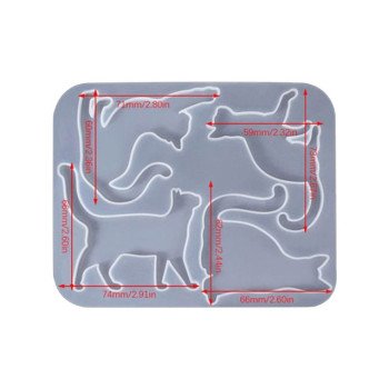 Epoksi Silikon Qəlib Pişik Boyunbağı və Açarlıq Qəlibi