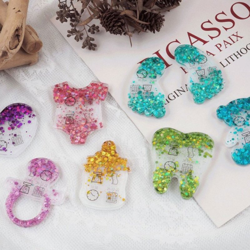 Epoksi Silikon Qəlib Körpə Açarlığı Ayaqları Süd Şüşəsi Dişləri və Əmzikləri Deşikli Qəlib