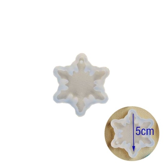 Epoksi Silikon Qəlib Qar dənəciyi Modeli 5 CM Epoksi Silikon Qəlib Qar dənəciyi Modeli 5 CM