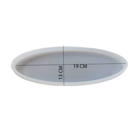 Epoksi Silikon Qəlib Kiçik Oval Tabla Qəlibi 19X13 CM Epoksi Silikon Qəlib Kiçik Oval Tabla Qəlibi 19X13 CM